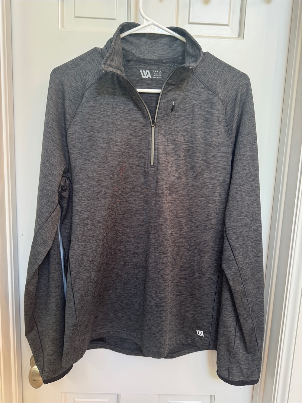 VRST Men's Small Heather Gray Quarter-Zip Performance Pullover